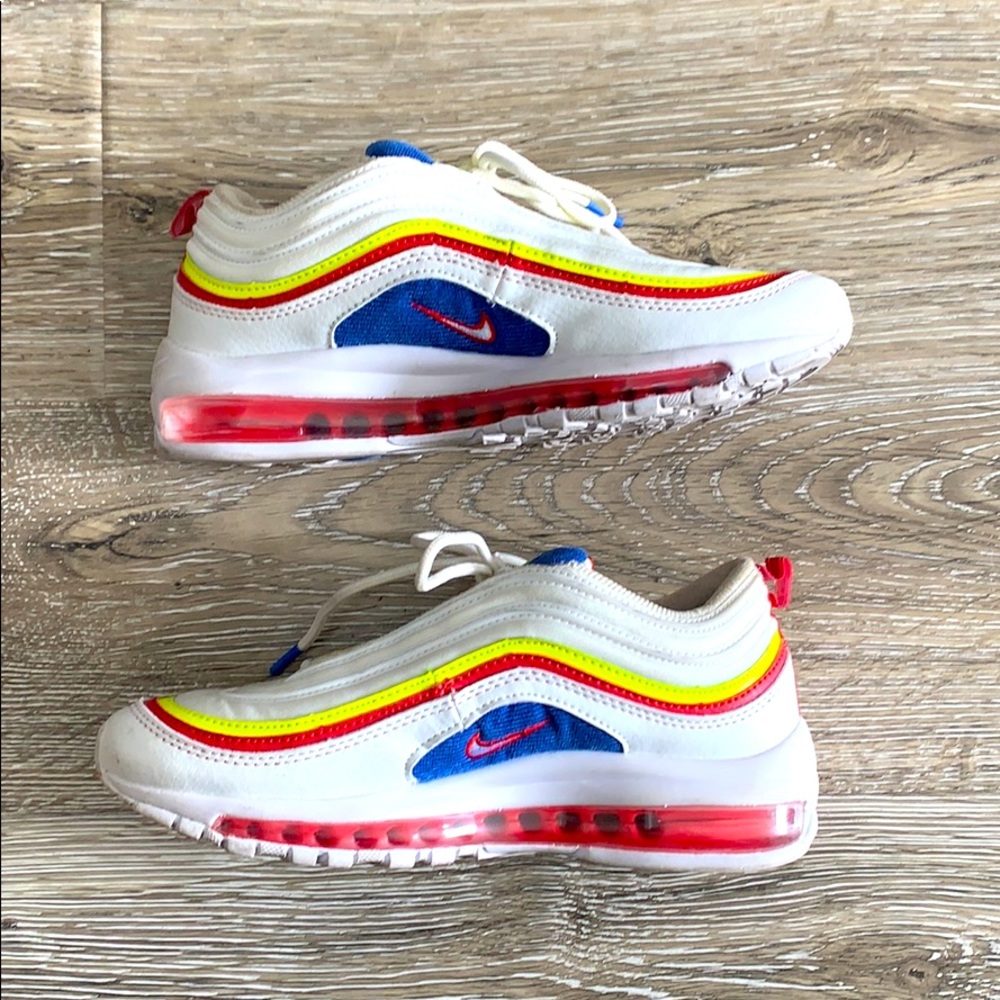 EUC Nike air max 97 red-blue-yellow women’s size 7